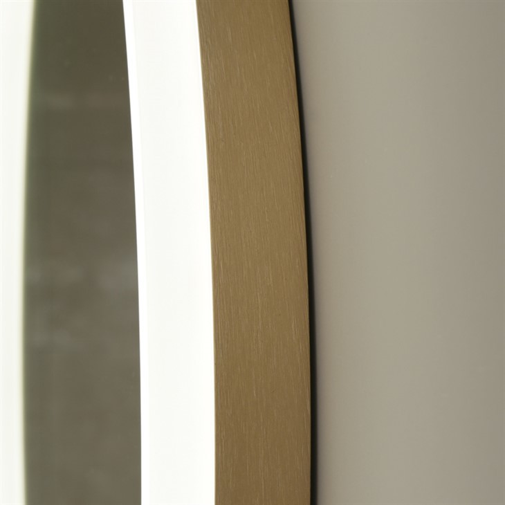 round lit bathroom mirror